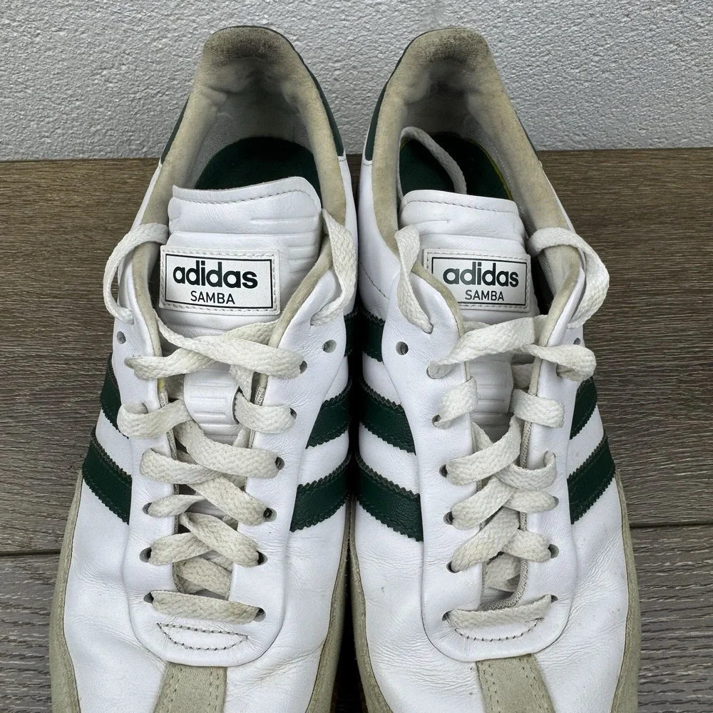 Adidas‎ Samba Golf Shoes Spikeless White Green Gum4 JH6151 Sz 10.5
